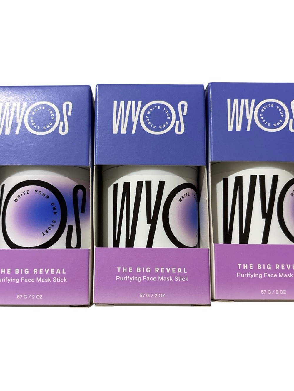 WYOS The Big Reveal Purifying Face Mask Stick - set of 3
